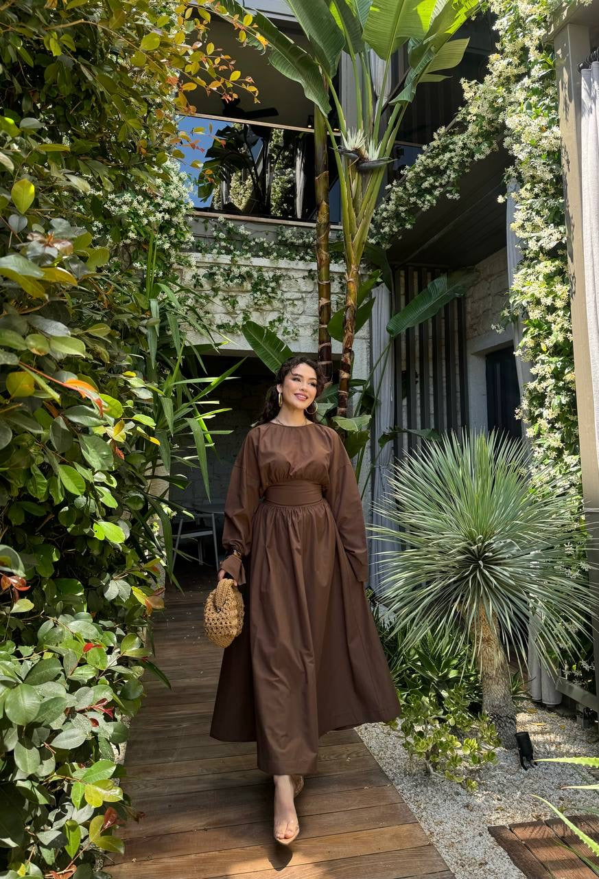 Luna Waist-Tie Maxi Dress