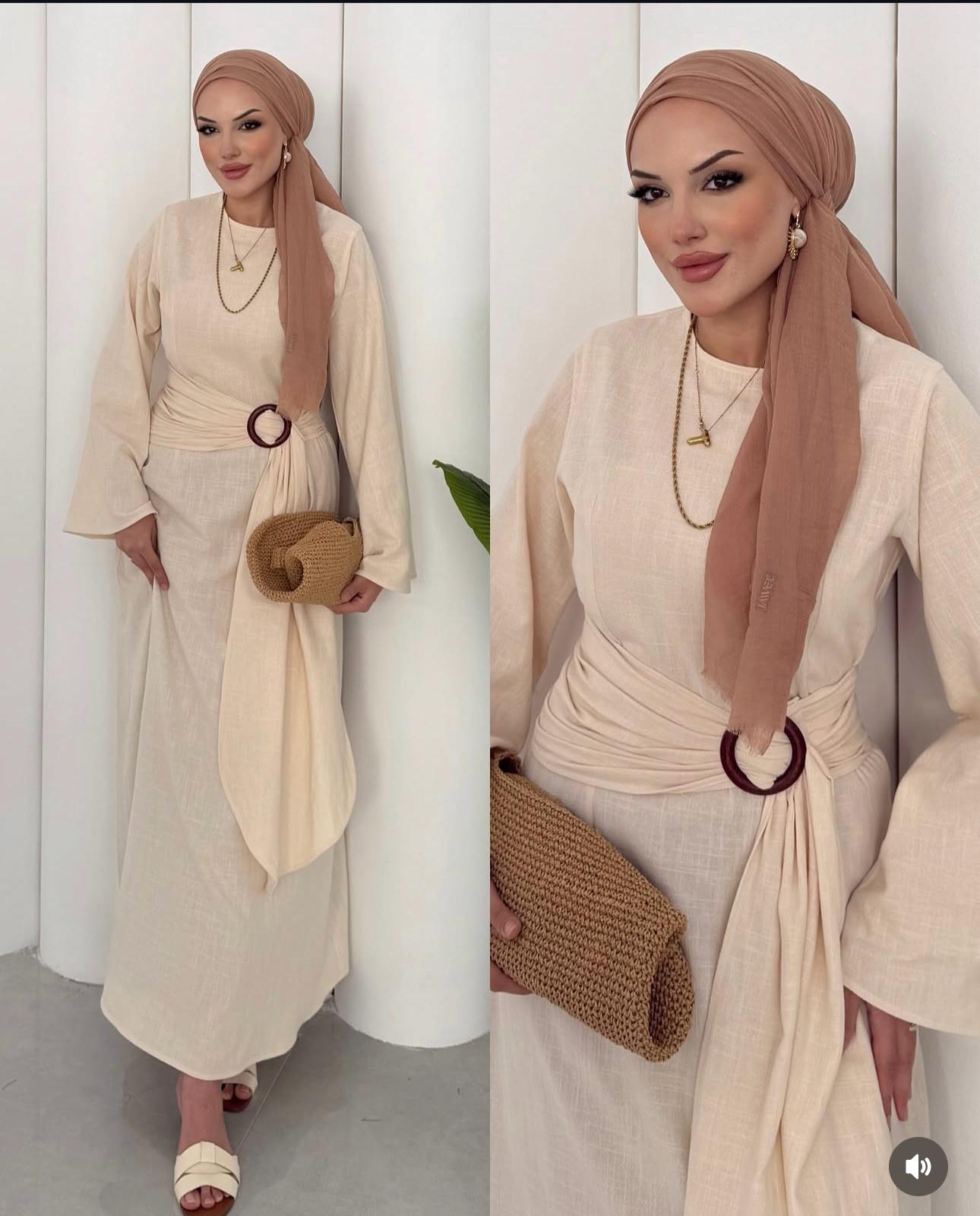 Ring-waist maxi dress