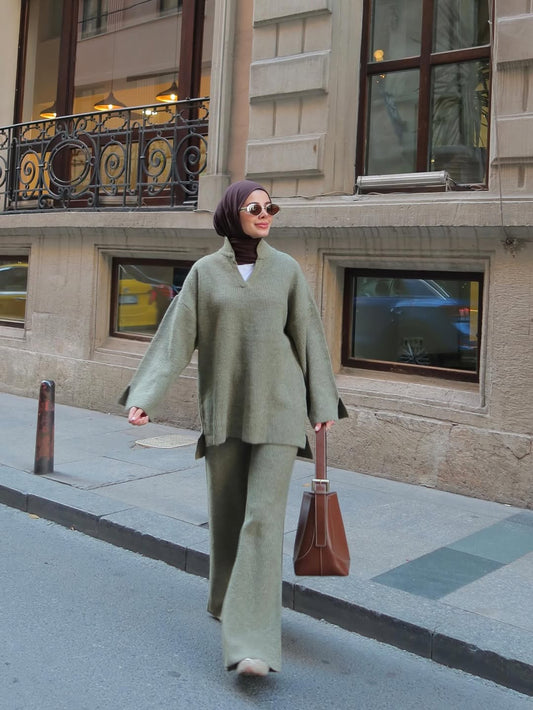 Sage green triko set