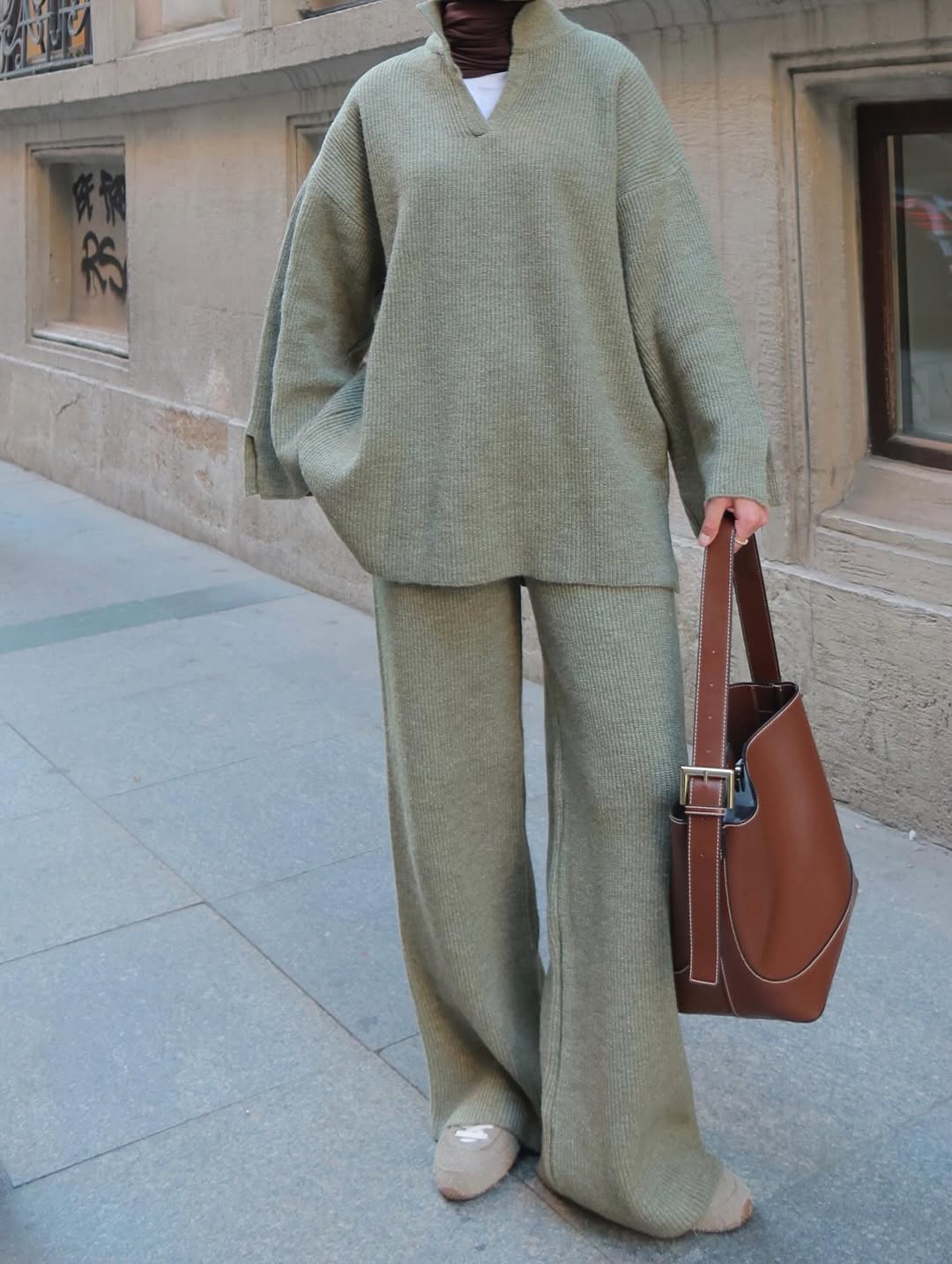 Sage green triko set