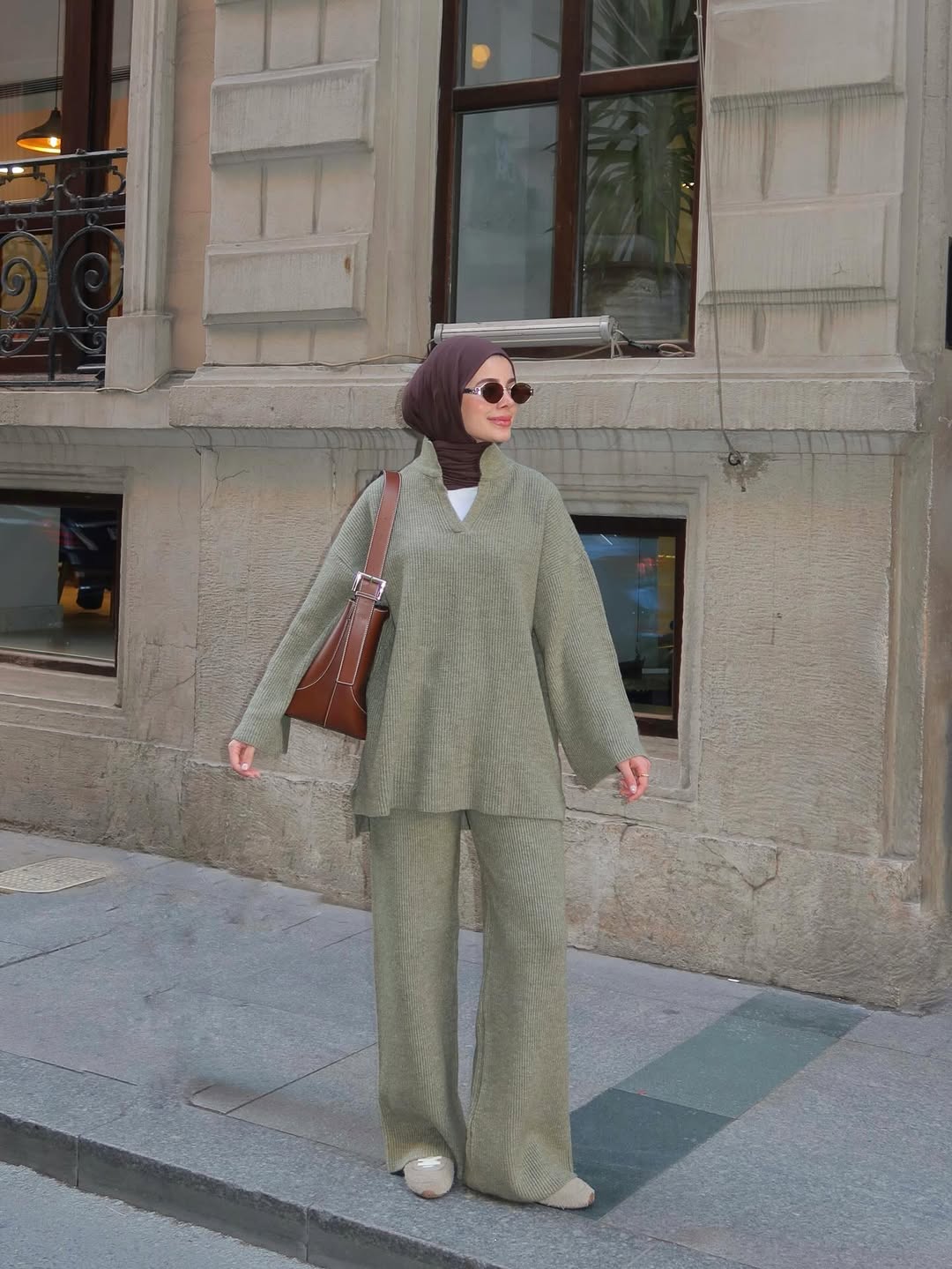 Sage green triko set