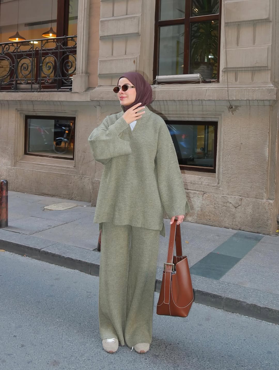 Sage green triko set