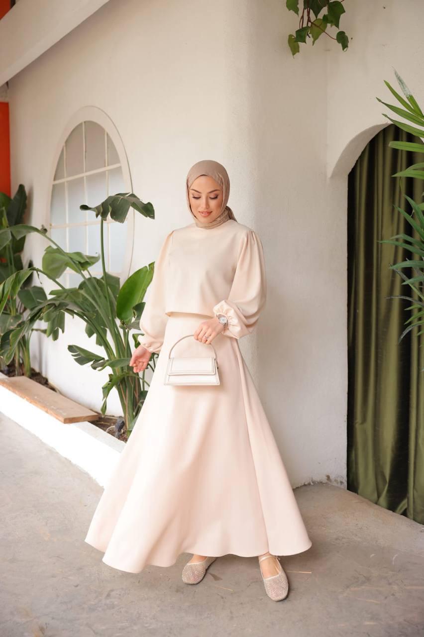 High waist skirt set