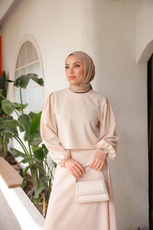 High waist skirt set