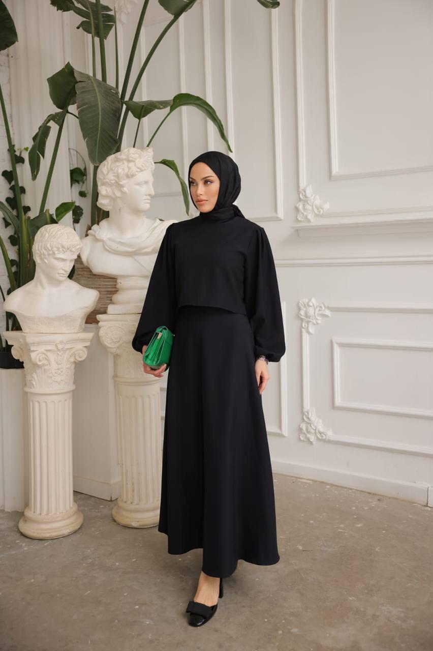 High waist skirt set
