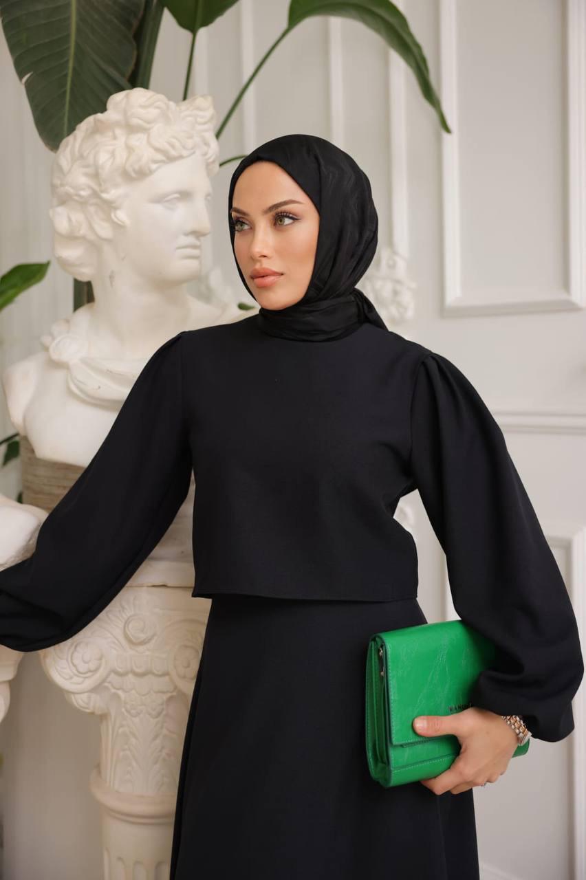 High waist skirt set